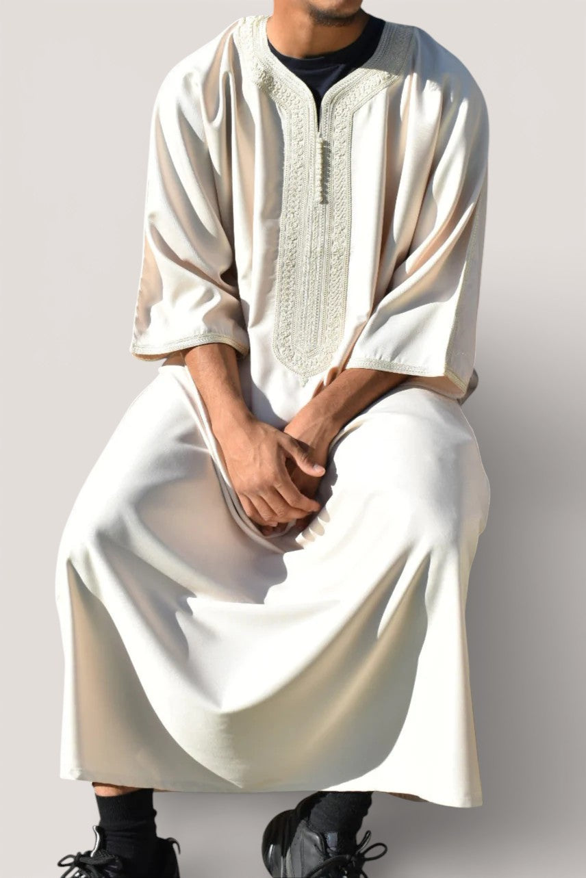Beige Moroccan Thobe