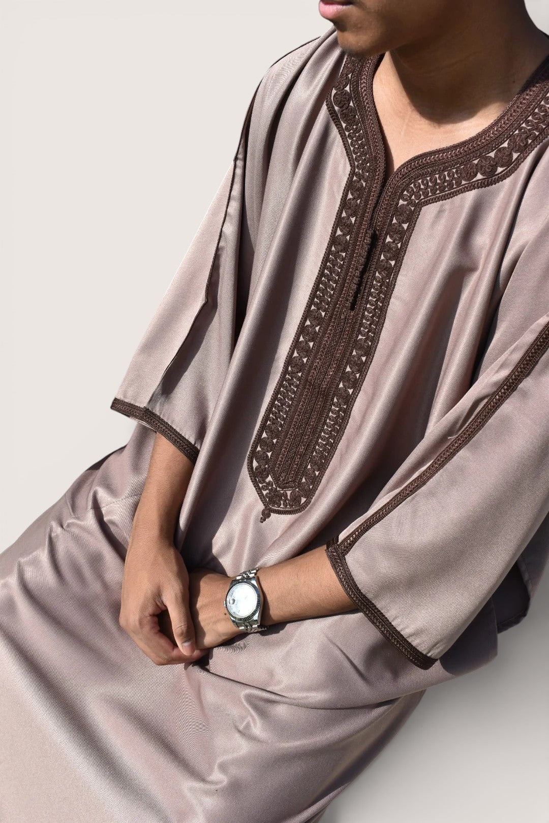T Brown Moroccan Thobe