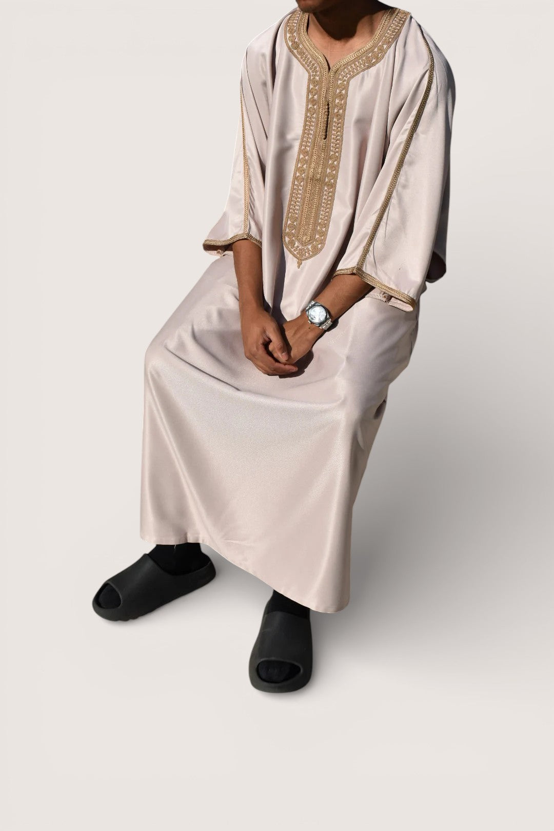 Light Brown Moroccan Thobe